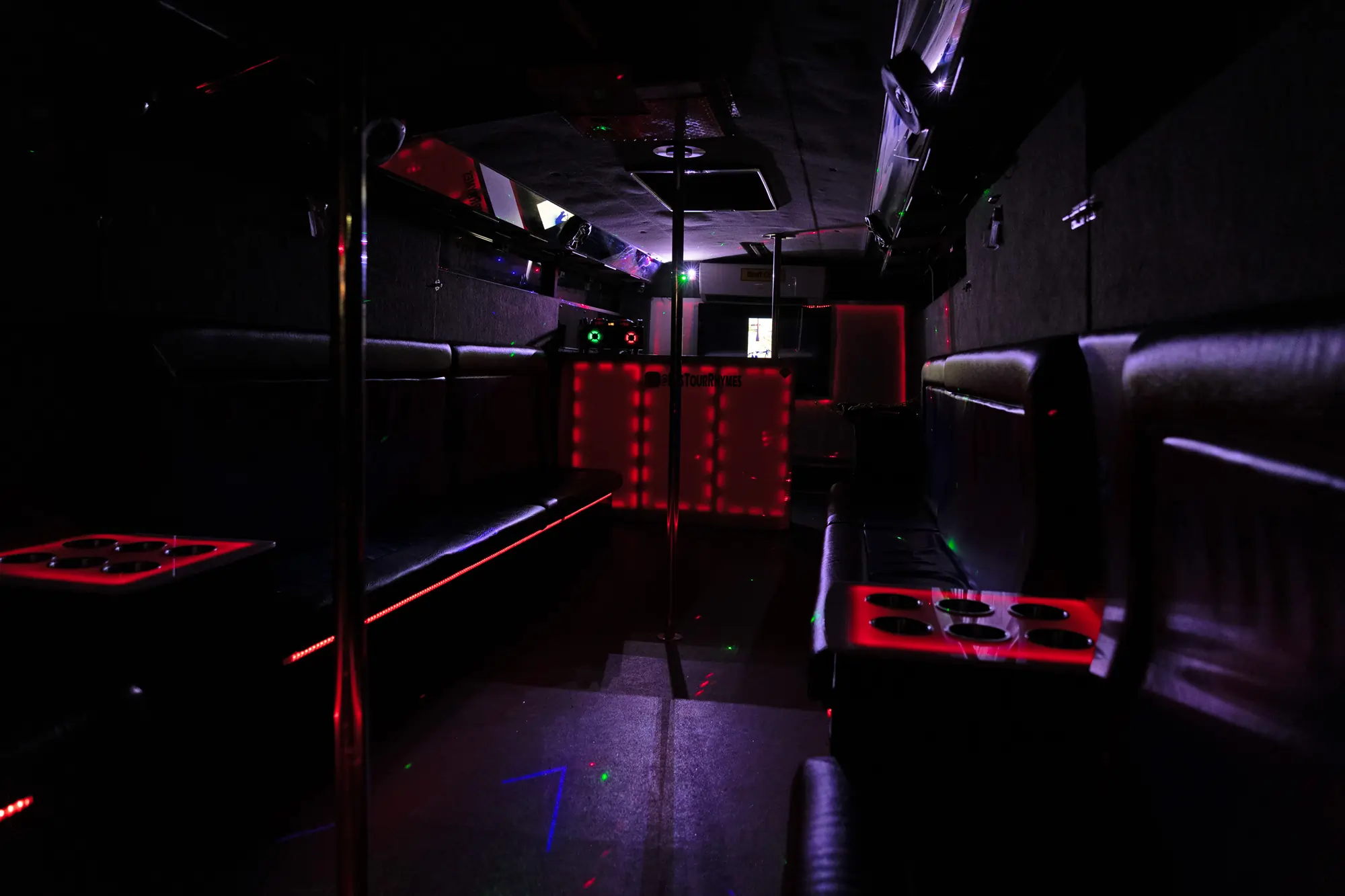 Club lighting inside The Night Rider